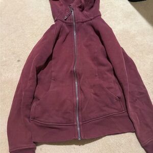 lululemon athletica Maroon Zip-Up Jacket